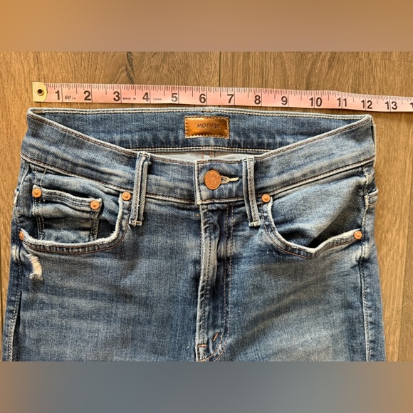 Mother The Insider Crop Step Chew Jeans in Dancing on Coals Size 23 - Picture 11 of 13